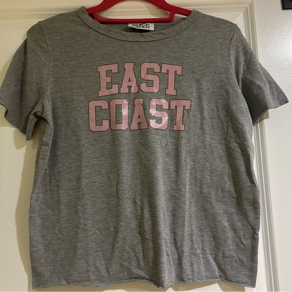 Rock & Candy Gray and Pink Kids Tee